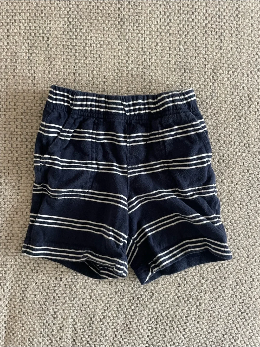 GAP Navy and White Striped Pull-On Shorts